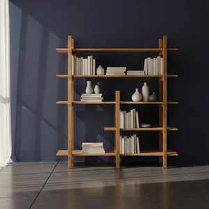 Étagère en bois massif, fabriquée en bois naturel, au design minimaliste, structure robuste et solution de rangement élégante pour tout espace. - Product Image 6