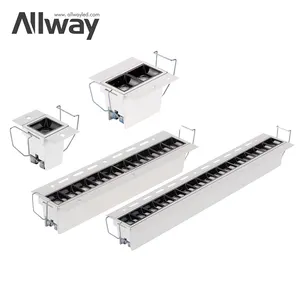 ALLWAY Easy Installation Strobe Free Indoor Office Home 2 4 10 20 30 W LED Recessed Linear Down Light