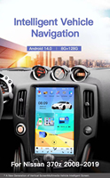 Pour Nissan 370Z Z34 2008-2019, autoradio Android 14 de 13,8 pouces, style Tesla, écran partagé, GPS, DSP, CarPlay sans fil, 4G, carte SIM