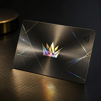 Tarjeta de Membresía RFID de Metal Premium con Efecto Láser para Gestión de Acceso a Clubes de Lujo