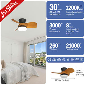 Ventilador de techo con luces LED, 1 unidad, fabricante, decorativo, con cuchillas de color de transferencia de agua - Product Image 3