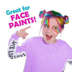 Craie de cheveux de célébration de festival de teinture de 10 couleurs lavables temporaires avec de la colle de paillettes pour le crayon de torsion d'enfants - Product Image 4