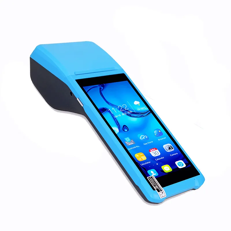 Android 8.1 Slimme Mobiele Afhaalbare Handheld Pos-Terminal Met Nfc-Lezer 5.5 "Scherm Met Ticket