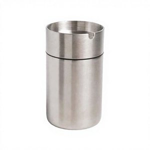 Cenicero Redondo de Acero Inoxidable Modelo A105 de BMA, Resistente al Viento, con Tapa de Diseño Moderno para Uso en el Hogar/Hotel, Venta al Por Mayor - Product Image 3