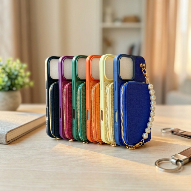 Elegant Animal Woven Fabric Art Detachable Chain Wallet Card Pocket-Stylish Hands-Free Crossbody Phone Holder for Iphone 15 Case