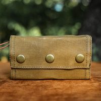 Tragbare Gewürzbox aus geölter Leinwand im Farmhouse-Stil, Khaki/Forest Green, für alle Jahreszeiten, 4-Flaschen-Gewürzbox für Erwachsene, Outdoor-Camping