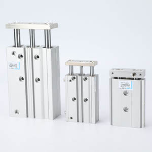 Série de cylindres en laiton à trois axes MGPM avec tiges de guidage, raccords pneumatiques pour les industries 12/16/20/25-32-40/50-63 - Product Image 2