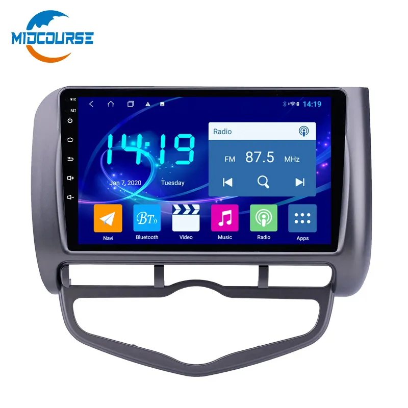 4G+64G Left Hand Drive car 9 inch Car GPS Navigation Radio Android 10 for 2006 Honda Jazz City Auto AC(3~