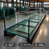Verre feuilleté SGP ultra-transparent de qualité professionnelle pour balustrade d'escalier, marche et rampe de sécurité