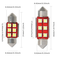 Guirlande LED 12V Canbus C5W 31mm/36mm/41mm 4041 6SMD lumière de plaque d'immatriculation intérieure de voiture guirlande Canbus pour autres lumières de voiture