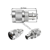 Adaptateur de connecteurs Rohs Rf d'alimentation d'usine plaqué argent N prise mâle vers 75Ohm BNC femelle Jack câble Coaxial convertisseur vidéo SDI