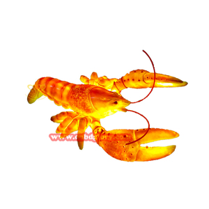 Escultura de langosta LED de alta calidad, diseño de camarón gigante para iluminación de escena nocturna de jardín para decoración de restaurante de mariscos, resina hecha - Product Image 4