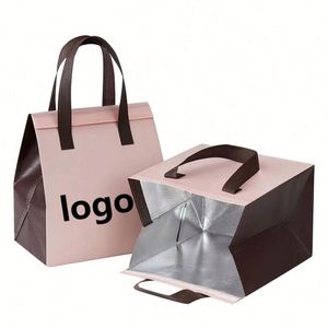 Hot Milk Tea Ice Cream Catering Outdoor Distribution Aluminum Foil Tote Disposable Insulated Non Woven Cooler Bag - Product Image 6