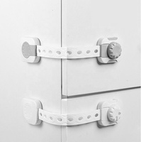 Offre Spéciale serrures d'armoire à l'épreuve des enfants loquets à sangle réglable dispositifs de sécurité pour bébé pour tiroir Offre Spéciale serrures pour bébé sangle d'armoire