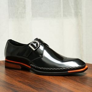 Chaussures en cuir véritable pour hommes, style coréen, sur mesure, tendance, color block, polyvalentes, décontractées, à semelle épaisse et rehaussante - Product Image 5
