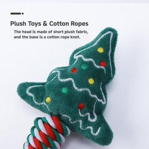 Şenlikli çevre dostu gıcırtılı halat & peluş oyuncak köpek Set karışık stilleri Puppies ve köpekler için güçlü pamuk çiğnemek interaktif oyun - Product Image 3