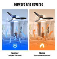 Ventilateurs de plafond avec lumières 52 "CE CB Télécommande LED Ventilateurs de plafond à intensité variable Montage encastré Moteur réversible à courant continu silencieux pour chambre à coucher