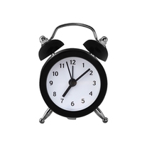Mini horloge numérique de Table de bureau à Double sonnette numérique, alarme ronde, horloges de chevet rétro