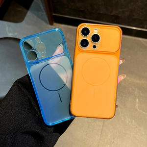 Coque de téléphone givrée grande fenêtre, rose translucide transparente, compatible avec Apple 17/16 Pro Max, pour iPhone 15, coque Corning - Product Image 6