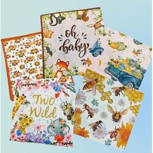 Printed Paper Napkins 330mm Square Disposable For Wedding Birthday Party Premium Quality Colored Design - Product Image 2
