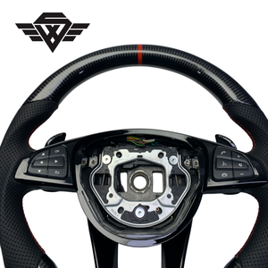 Volante Deportivo de Lujo Personalizado de Fibra de Carbono y Cuero para <span class=keywords><strong>Mercedes</strong></span> Benz Clase W205 B E G W223 809Y <span class=keywords><strong>Precio</strong></span> de Fábrica - Product Image 4