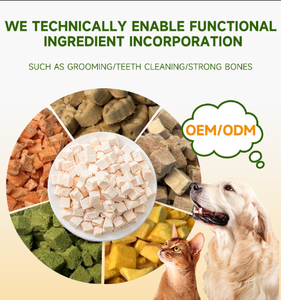 חטיפים מיובשים בהקפאה ללא דגנים, בעלי תכולת חלבון גבוהה, בצורת פרצוף מחייך, דרגה A, לחתולים וכלבים, מזון יבש עשיר בויטמינים, OEM/ODM - Product Image 2