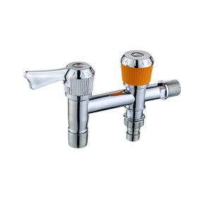 Grifo de 4 Puntos con Una Entrada y Dos Salidas, Grifo Multifuncional de Plástico para Lavadora, Fácil Instalación, Estándar - Product Image 1