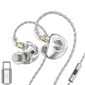 TRN <span class=keywords><strong>MT4</strong></span> PRO 2DD Auriculares intrauditivos Bass High-Performance Dual Dynamic HiFi Deportes Correr Cancelación de ruido Auriculares tipo C - Product Image 1