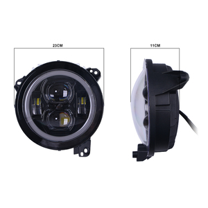 DOT <span class=keywords><strong>E</strong></span> Mark 9 pollici staffe di montaggio faro alto basso 6000K 12V Led con luce bianca indicatori di posizione giallo - Product Image 2