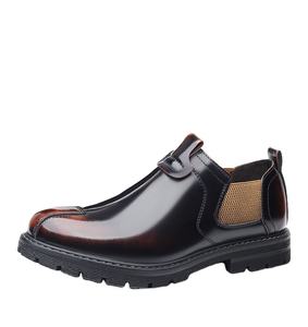 Chaussures de travail printanières pour hommes, bottes Martin à surface souple, chaussures rétro en cuir à bout large, polyvalentes pour mariage, souples - Product Image 1