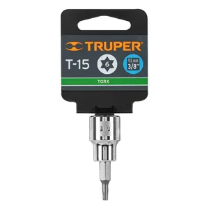 BOX 6 Douille Torx T-15, entraînement 3/8'', TRUPER - Product Image 4