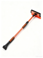 Grattoirs à glace pour pare-brise de voiture et brosse à neige extensible avec poignée en mousse et rotation à 360° °   Tête de brosse pivotante pour voiture, camion et SUV