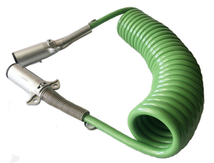 Faisceau de câblage pour éclairage de camion, assemblage de cordon à lame pour VR, <span class=keywords><strong>7</strong></span> voies, 15 pieds, rallonge ABS, adaptateur d'alimentation enroulé SAE, câble pour caméra de <span class=keywords><strong>remorque</strong></span> - Product Image 3