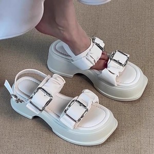 En Stock, Sandalias Romanas con Plataforma para Mujer, Elegantes, Verano 2026, Combinables con Todo, Tacón Alto Antideslizante, Calzado de Playa - Product Image 1
