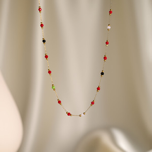 Collana di caramelle in pietra naturale irregolare colorata delizia in acciaio inossidabile collana <span class=keywords><strong>a</strong></span> catena Chocker <span class=keywords><strong>a</strong></span> forma di cuore amore <span class=keywords><strong>a</strong></span> <span class=keywords><strong>mia</strong></span> <span class=keywords><strong>figlia</strong></span> - Product Image 4