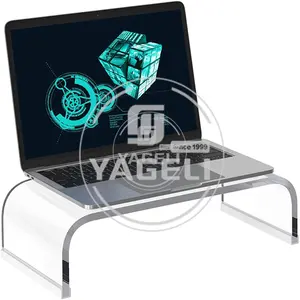 YAGELI-Soporte transparente de acrílico para ordenador portátil, soporte de Monitor para pantalla, venta al por mayor