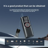 Mini pompe à pneu électrique portable à double usage Gonfleur d'air numérique pour voiture avec boîte en ABS incluse