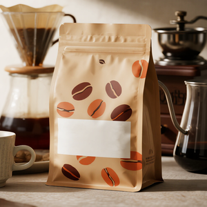 عينة مجانية مخصصة OEM ODM بسعر المصنع مسحوق حبوب القهوة مقاوم للرائحة كيس مسطح القاع مع سحاب - Product Image 4