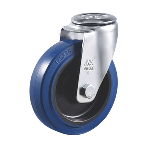 VIMA Universal Gummi 3.5"4"5"6"8" Bolzen Industrierollen Feststellbare Schwerlast Lenkrollen für Werkbänke - Product Image 6