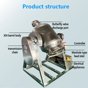 Hot Sale Feed <strong>Mixer</strong> Stainless Steel Small Drum <strong>Mixer</strong> Mixing Machine Rotating <strong>Mixer</strong> for Powder Granules - Product Image 3