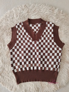 Màu sắc phù hợp với không tay <span class=keywords><strong>Tops</strong></span> v-cổ cơ bản Tank Top dệt kim CROPPED Tank <span class=keywords><strong>Tops</strong></span> - Product Image 5