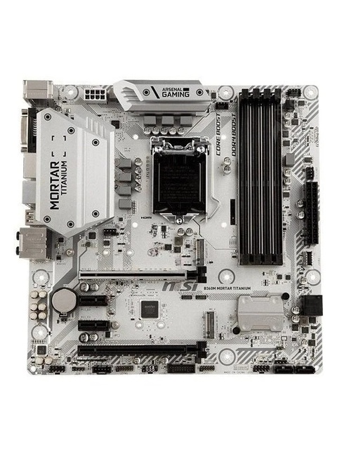 Refurbished MSI B360M MORTAR TITANIUM Intel Desktop M-ATX Motherboard B360 LGA 1151 8th Gen 64GB RAM 4-Channel SATA DDR4 RAM