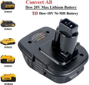 Convertidor de adaptador DCA1820 para Dewalt, batería de ion de litio de 20V DCB205 a Dewalt 18V ni-cd y batería Ni-Mh DC9096 - Product Image 3