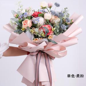 Papel de Envoltura de Plástico Impermeable para Ramo de Flores, Éxito de Ventas, 58*58 cm, Superficie Mate de Color Sólido para Floristas - Product Image 6
