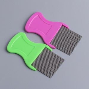 Manufacturer's <b>Pet</b> Supplies Double-Edged Fine-Toothed Comb Cats Dogs Stainless Steel Needle Comb Lice Flea Egg <b>Pet</b> Grooming - Product Image 4