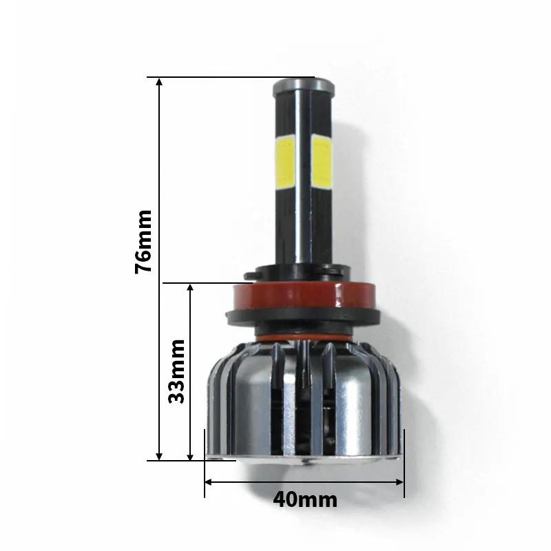 Conpex หลอดไฟหน้ารถ H11 4ด้านสัญลักษณ์ไฟหน้ารถซังสำหรับแต่งรถทุกประเภท