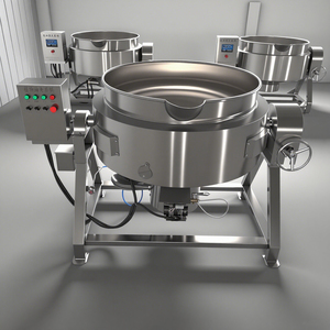 Machine de fabrication de confiture professionnelle-Bouilloire à veste inclinable chauffante électrique avec agitateur automatique - Product Image 5
