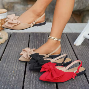 Sandalias Planas de Talla Grande para Mujer 2026 - Punta Cerrada con Lazo, Zapatos de Verano sin Talón y Fáciles de Poner - Product Image 1