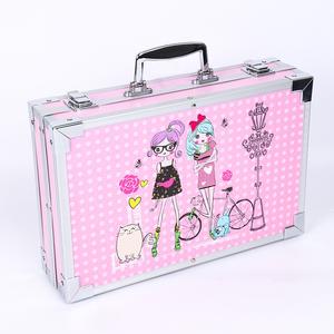 طقم اللوحات والرسم مكون من 145 قطعة في علبة من الألومنيوم، وطقم ألوان مائية، وطقم تلوين للأطفال - Product Image 1