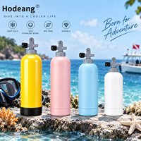 Bouteille d'eau isotherme en acier inoxydable sans BPA, forme de bouteille de plongée, 350 ml, 500 ml, 750 ml, 1000 ml, pour plongeurs sous-marins